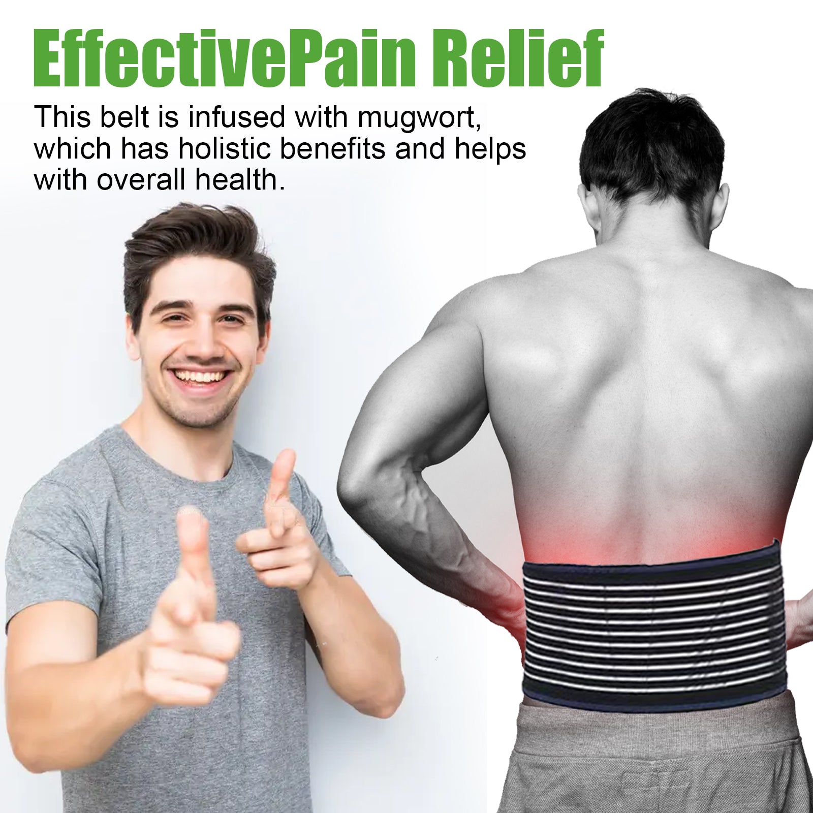 Relieve Back Pain with Mugworts Wrap Waist Support, Comfortable, Adjustable, Pain Relief ,1piece