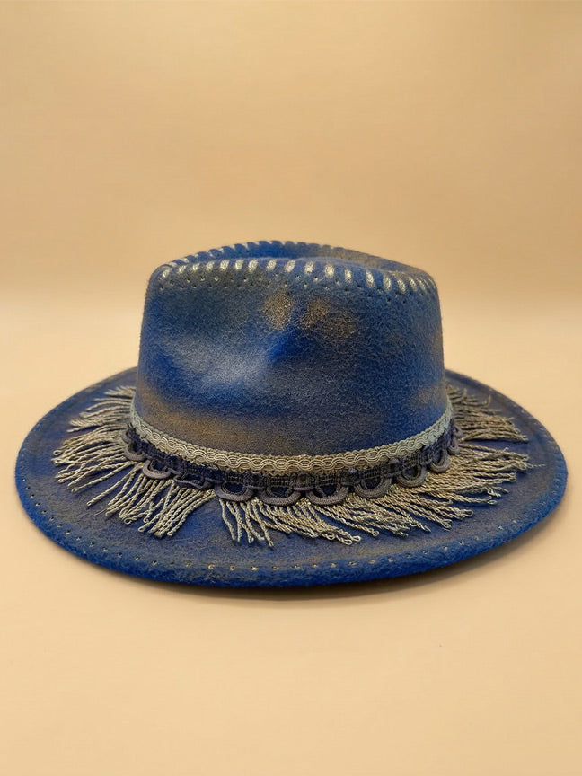 By Carmenzo indigo Crown Hat