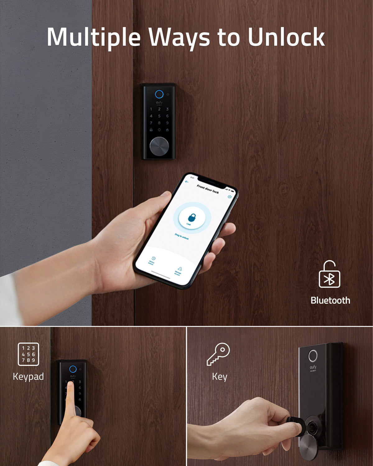 Eufy Smart Lock Touch And Wi-Fi, Black