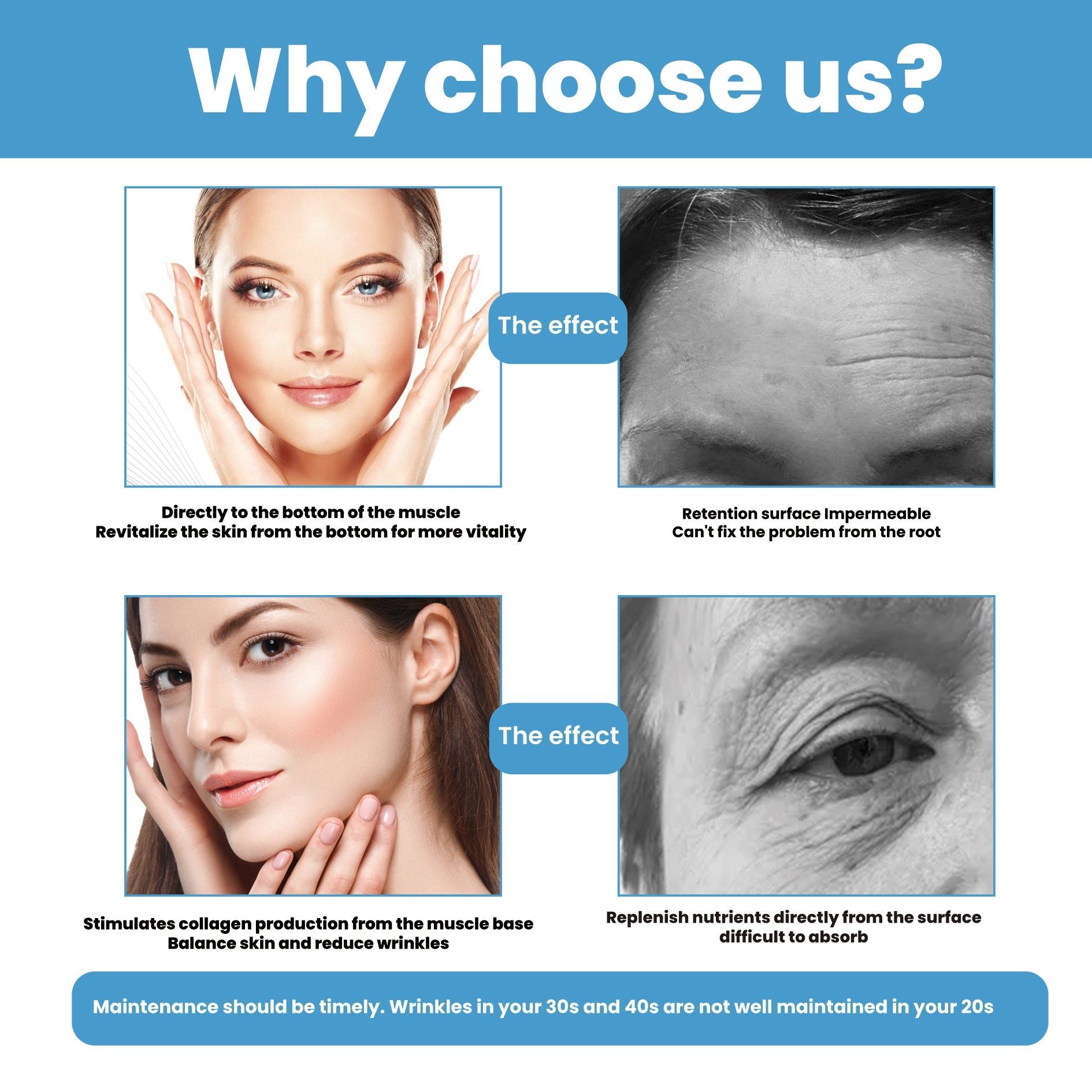 Deep Curing Hyaluronic Acid Serum, Fade Wrinkles, Hydrating, Anti-Aging, Skin Firming ,15ml