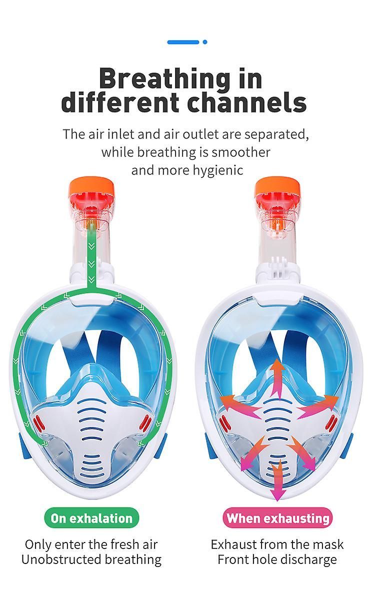 Anti-fog Silicone Full Dry Snorkeling Mask Diving Swimming Mask For Kids Adults
