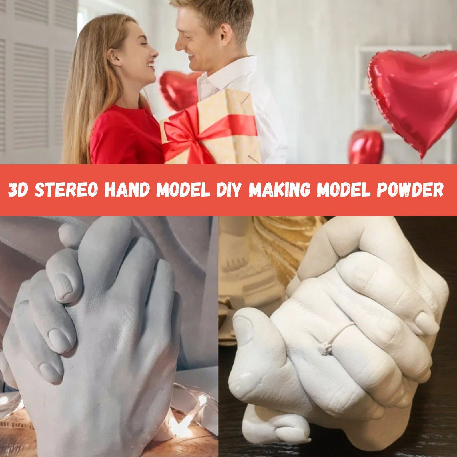 Create Perfect Hand Casts with Hand Film Plaster, DIY Memory Gift ,1set