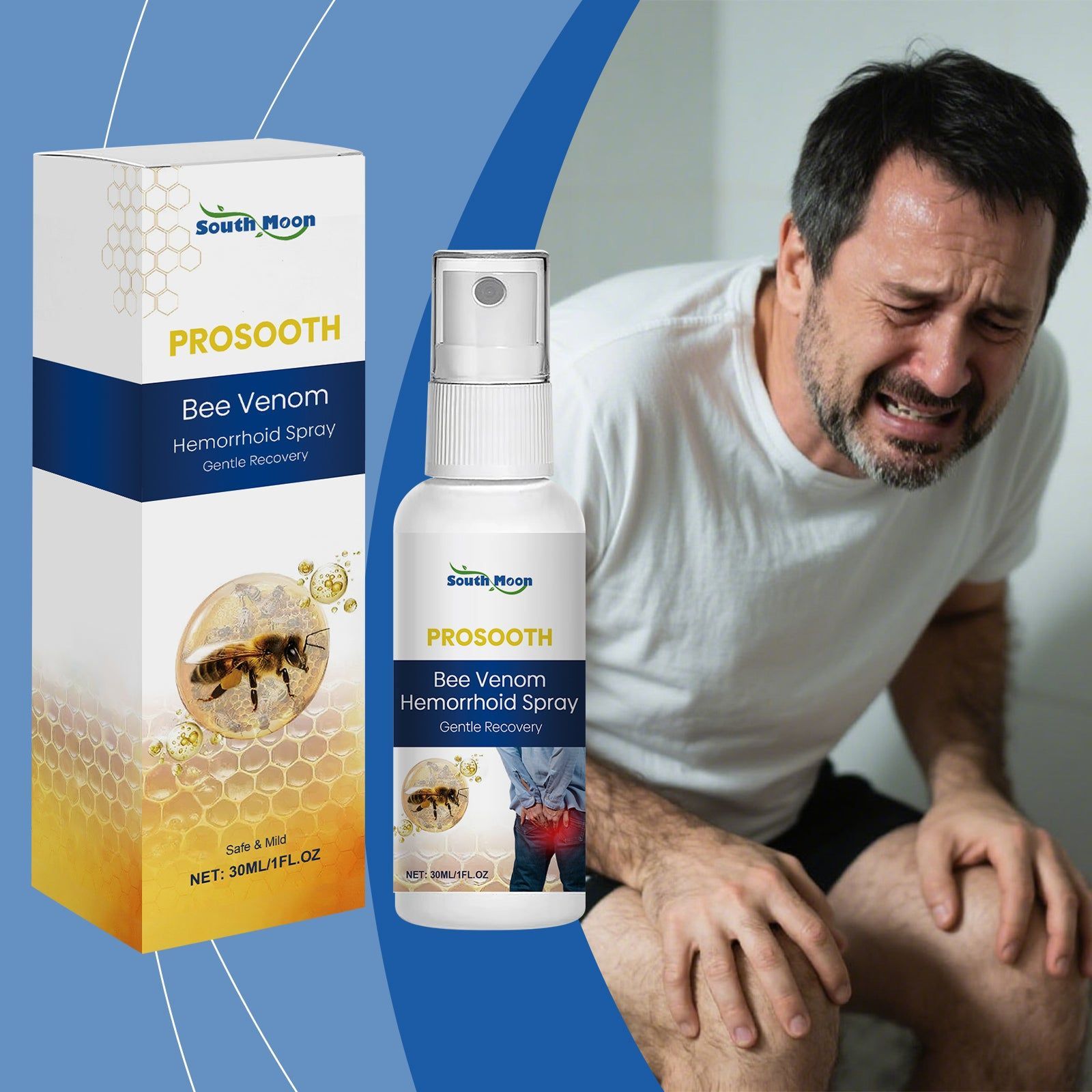 Bee Venom Perianal Care Spray, Gentle Body Care for Discomfort, Soothes & Repairs ,30ml