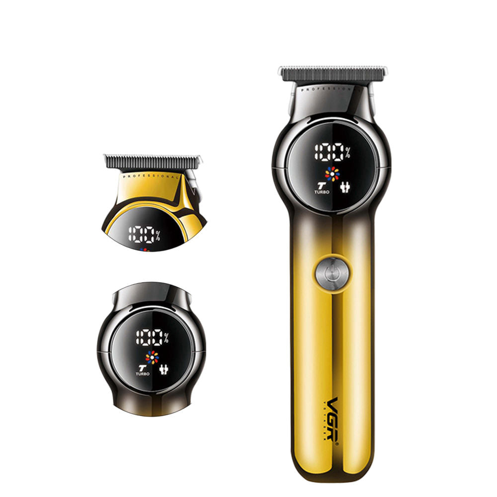 Gold Gradient Electric Hair Clipper USB Rechargeable Hair Trimmer