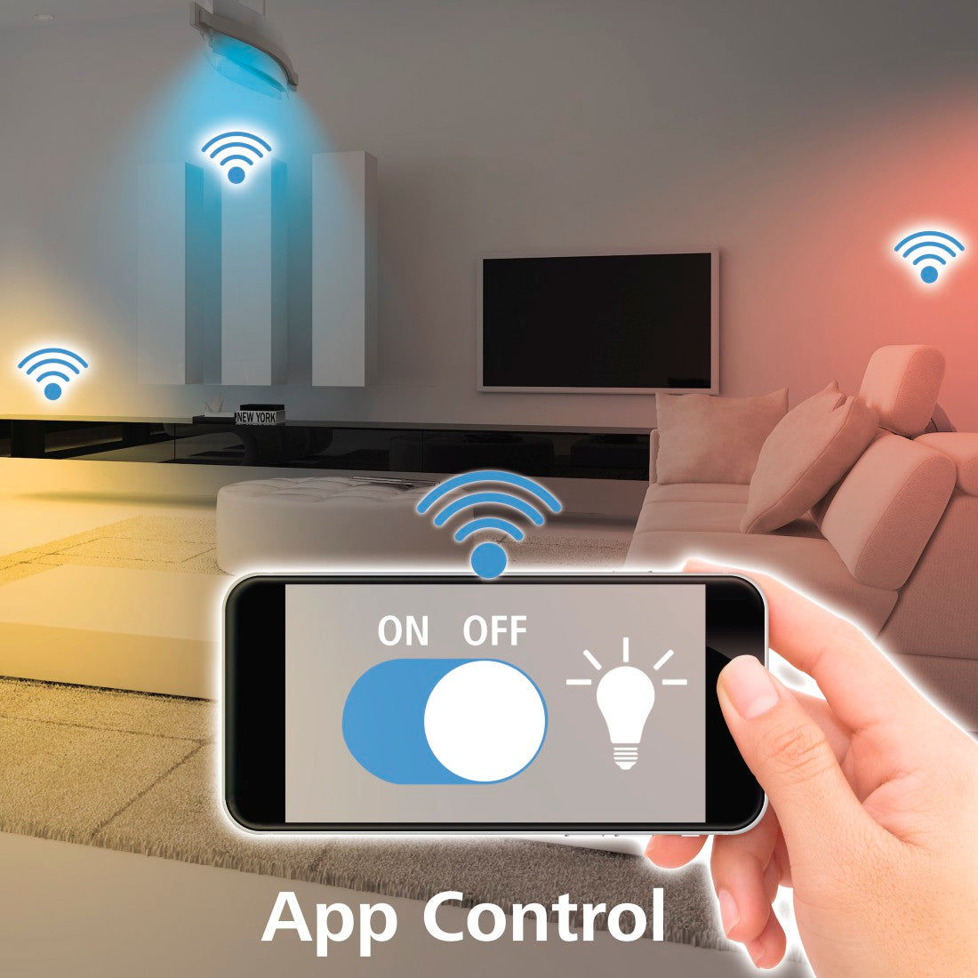 Hama 176584 WLAN LED Lamp, E27, 10 W, without Hub, for Voice / App Control, white