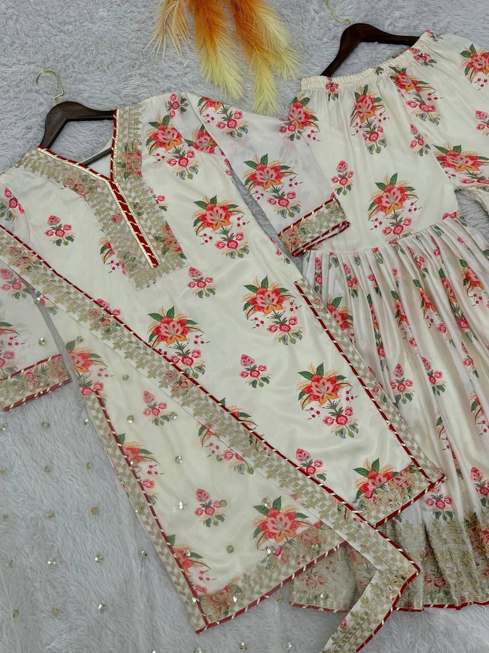 Fab Zone Beautiful Party Wear Top - Sharara With Fancy Dupatta