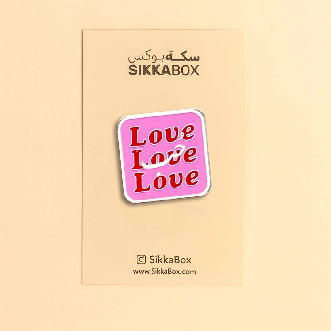 Love حب Metal Sticker