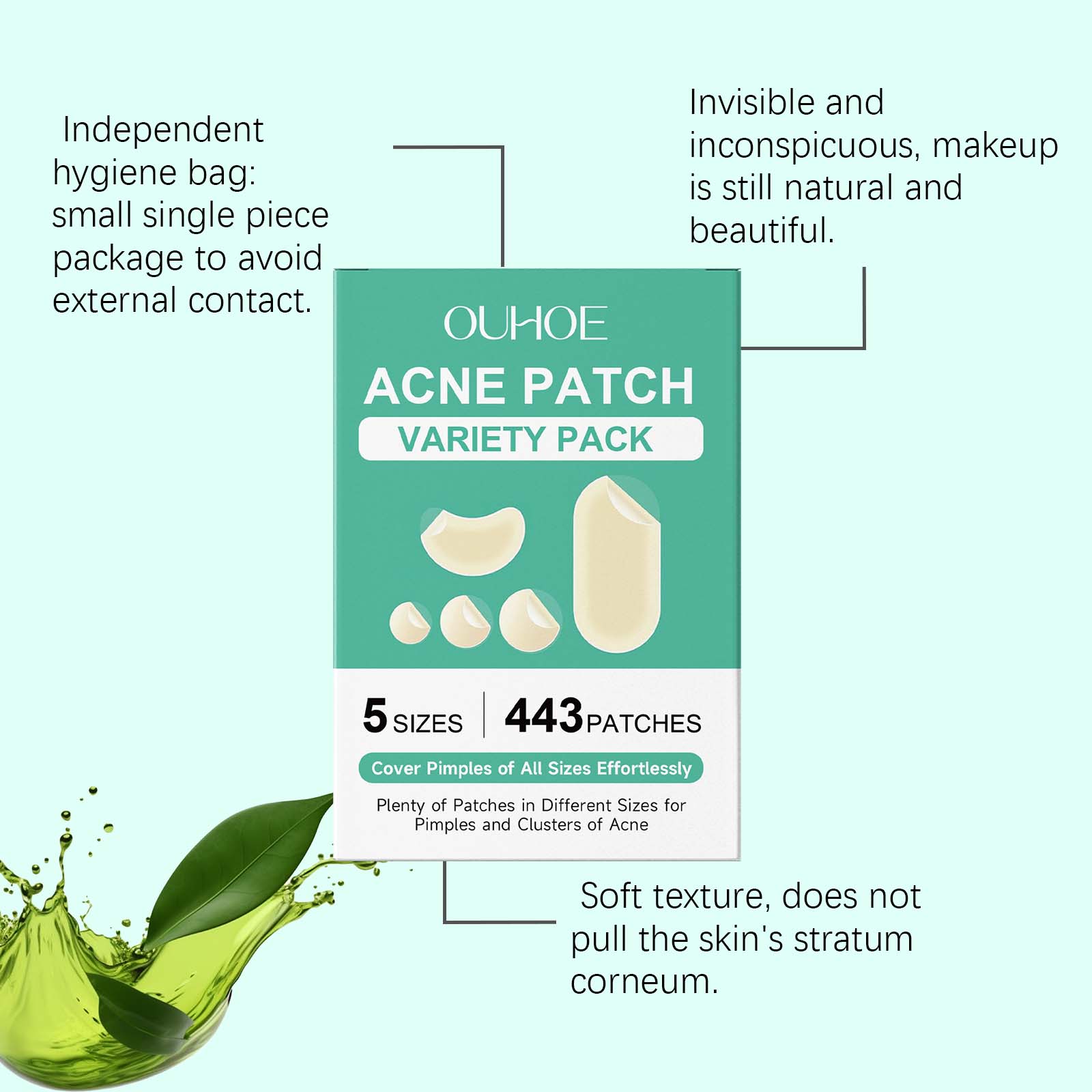 Clear Acne Patch Set, Pimple Popping, Zit Cover, Fast Healing, Skin Care ,1set