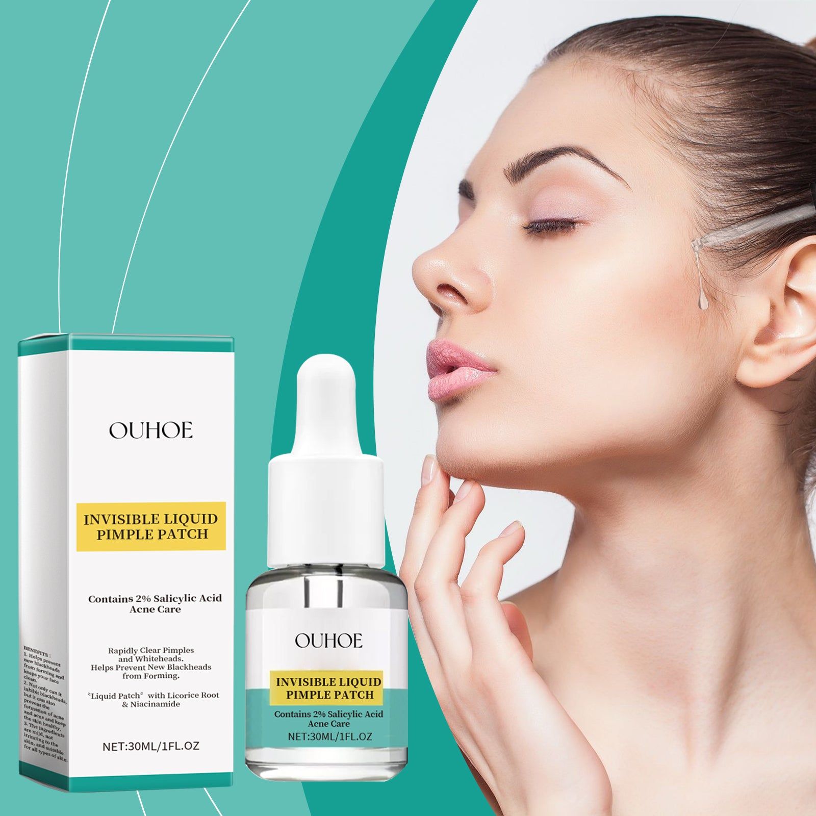 Reduce Acne Blackheads Pore Essence, Clear Skin, Gentle Formula for All Skin Types ,30ml
