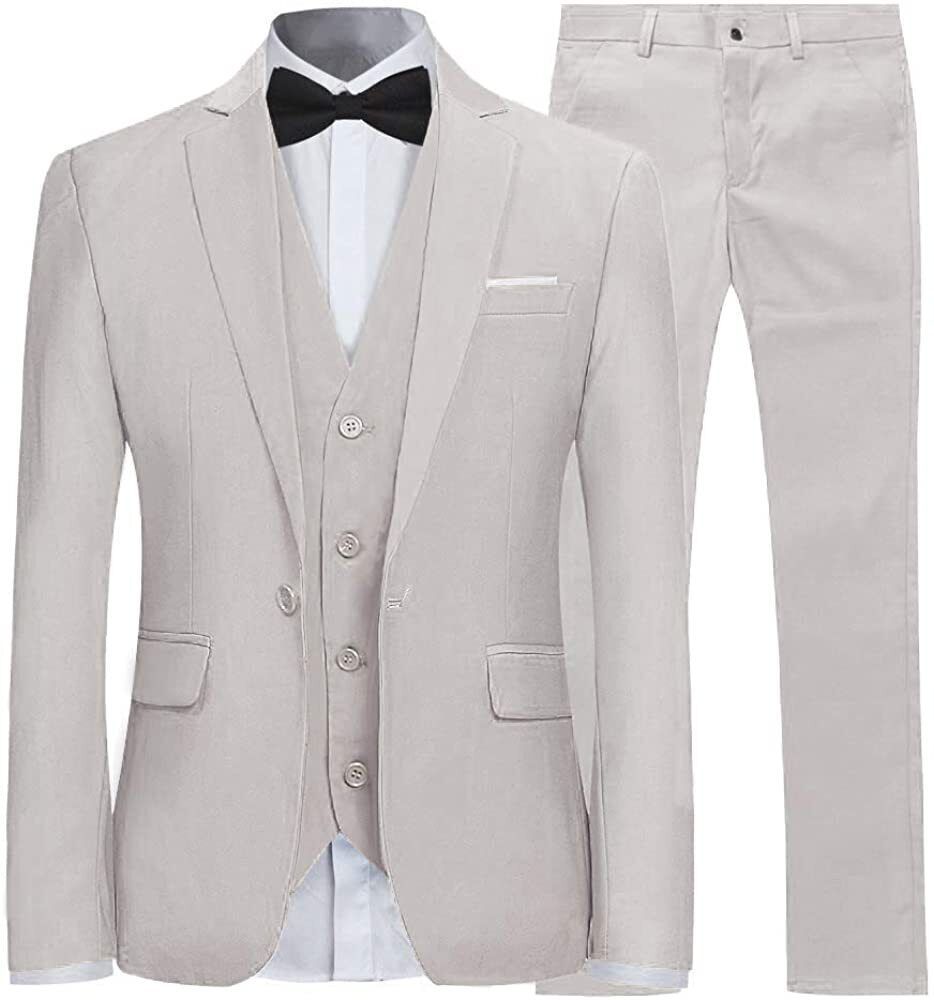3 Piece Yellow Suit Coat pant Vest tuxedo Slim Fit Suit For Men Blazer Jacket