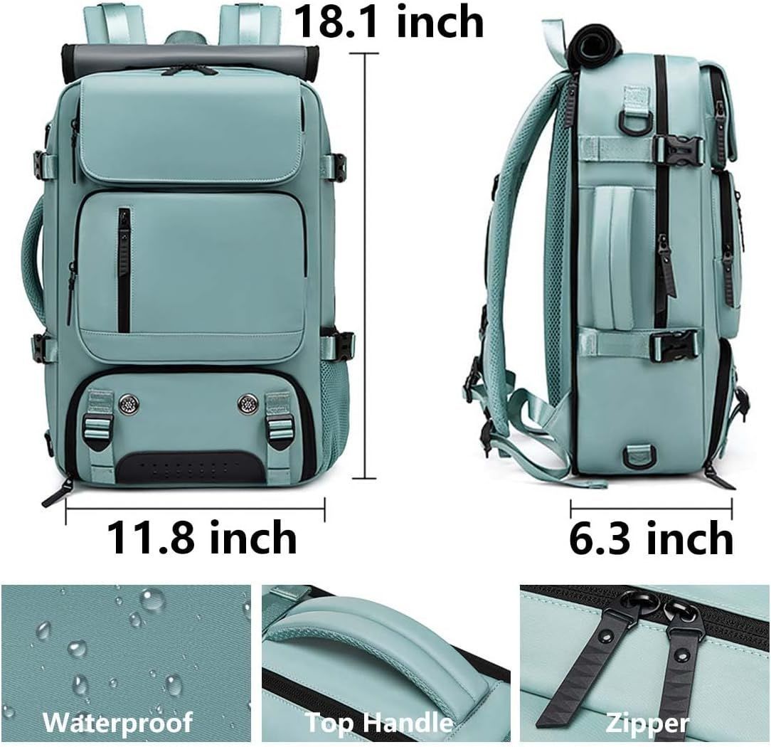 Large Capacity Travel Backpack Crossbody Bag with Shoe Compartment for Women Men