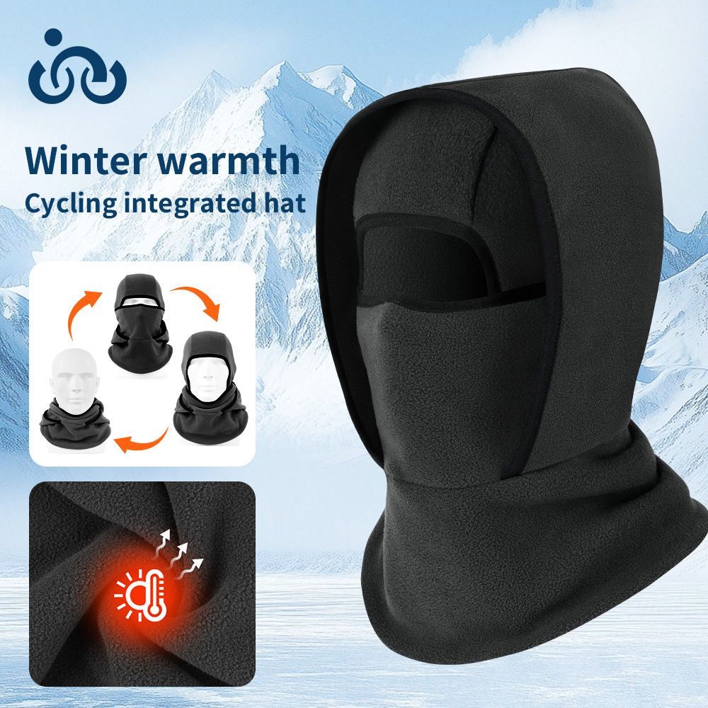 Winter Double-layer Polar Fleece Balaclava Full Face Neck Protection Cycling Ski Mask