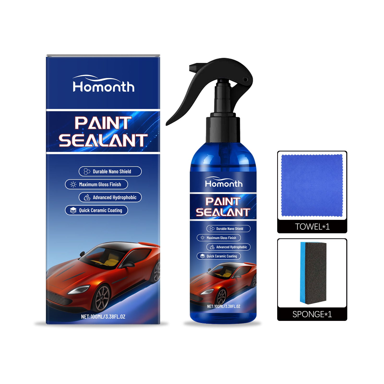Automotive Coating Kit, Car Paint Protection, Glossy Finish, Easy Application ,1 set