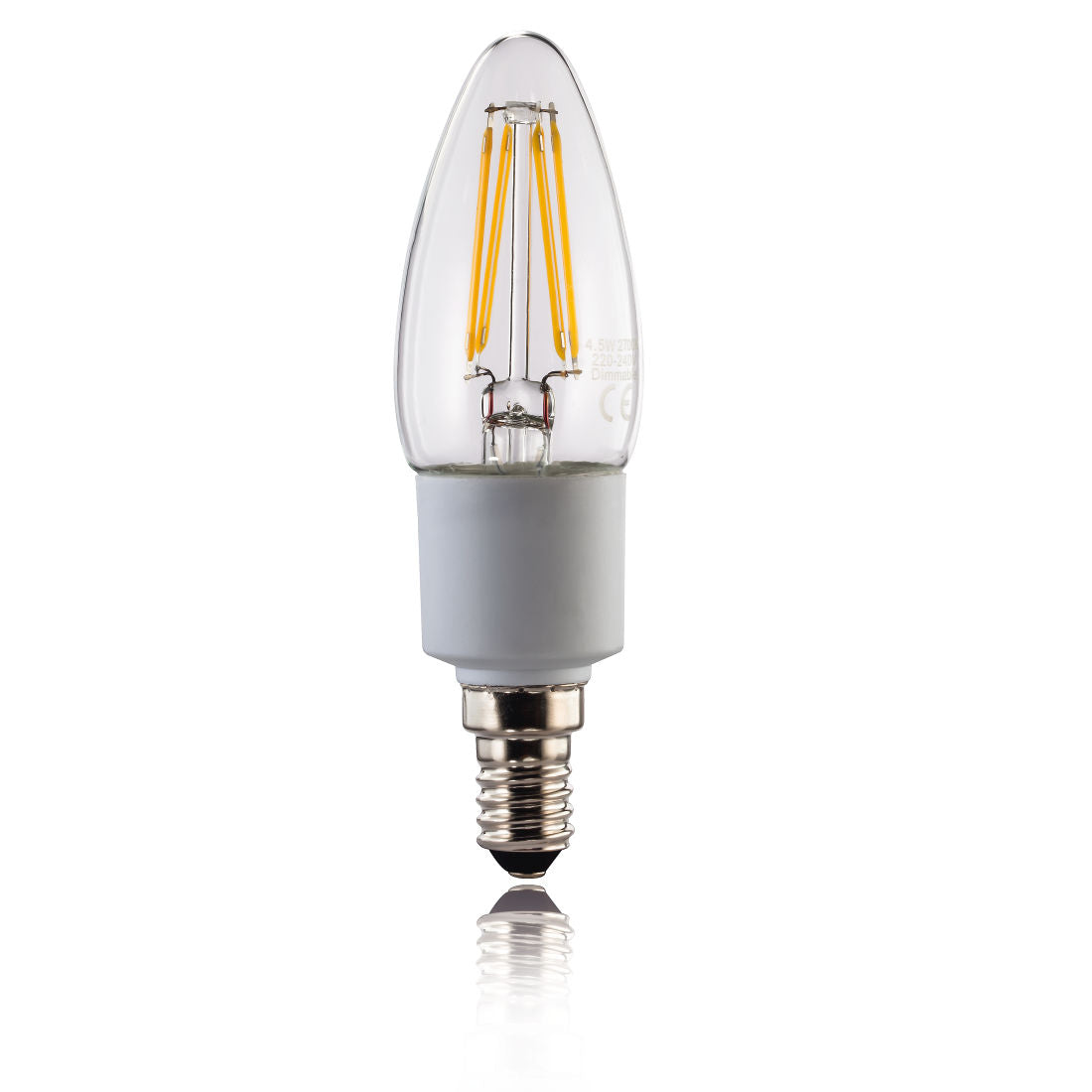 XAVAX 112270 LED Filament, E14 replaces 40W candle bulb, warm white, dimmable