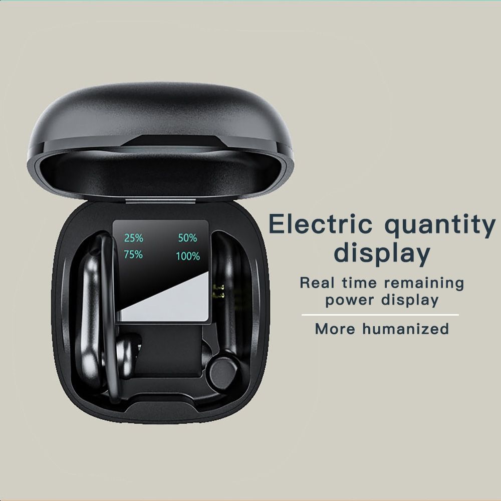 MD03 Wireless Ear-mounted Touch Bluetooth Earphone with Charging Box & Digital Display
