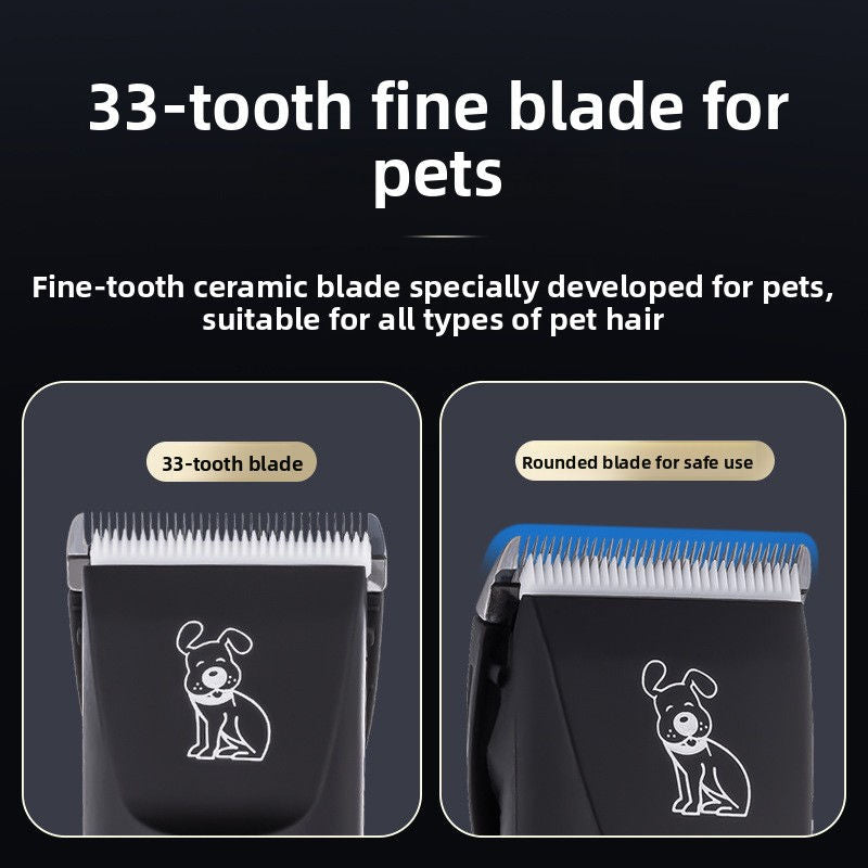 High-Power Pet Hair Clipper with 4 Guide Combs