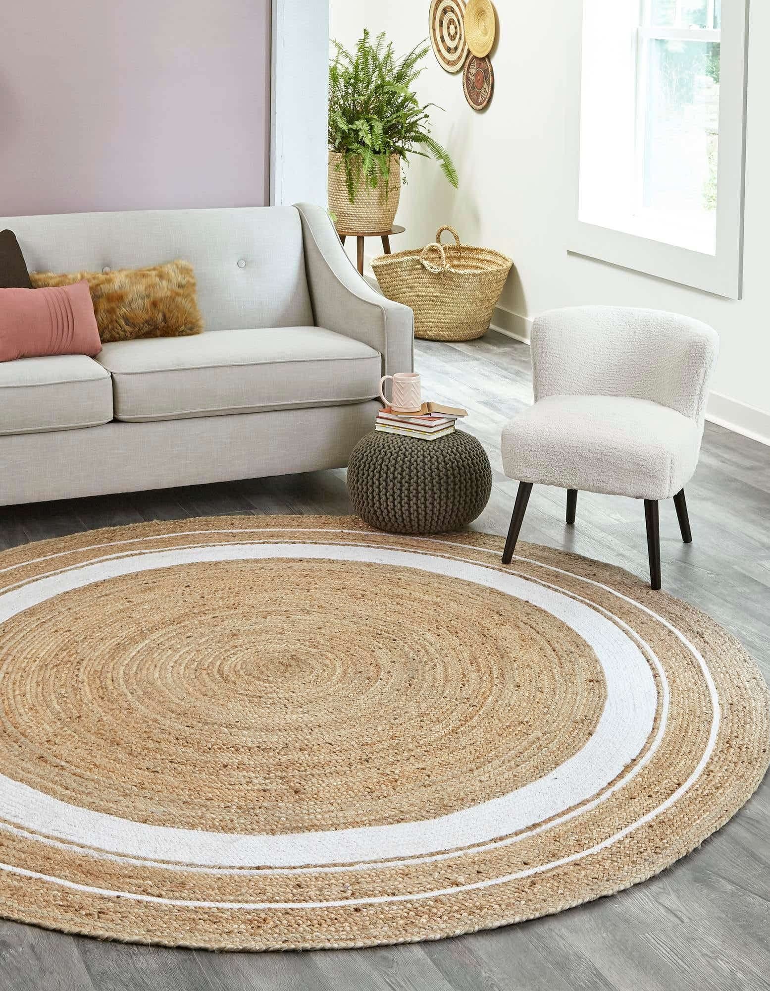 AIESY® Modern D Shape Home Handwoven Jute Rug