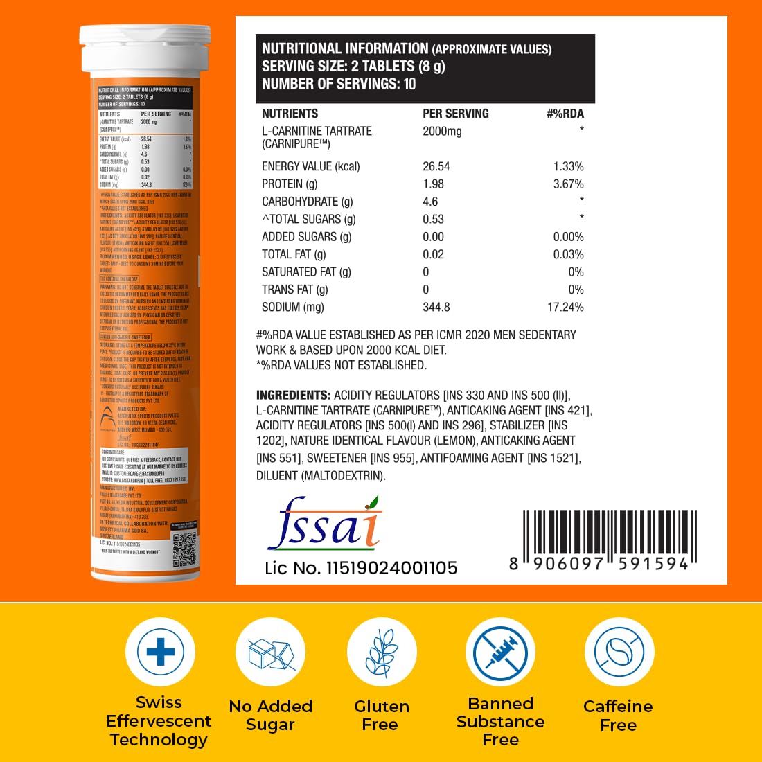 Fast & Up Carnitine- Lemon