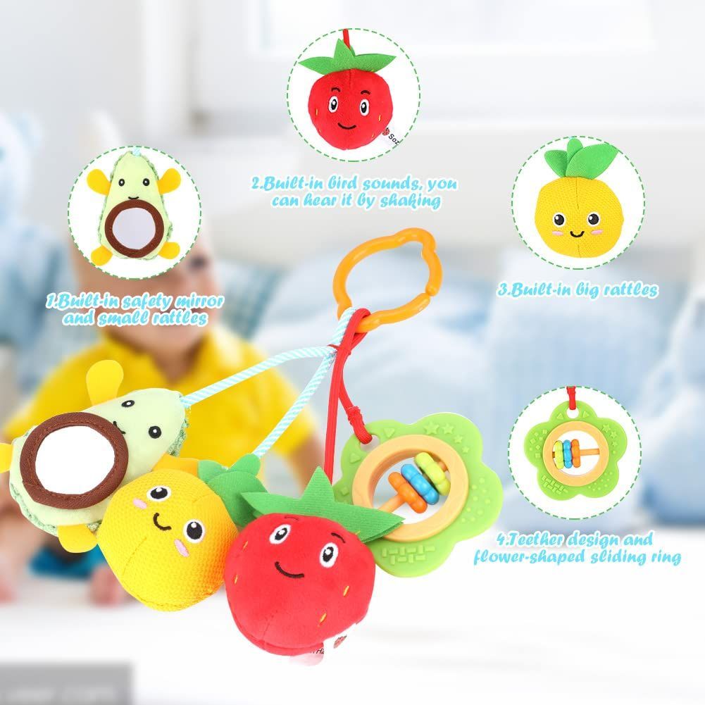 Baby Stroller Toys Hanging Plush Toys Baby Rattle Toys Baby Sensory Toys Teether
