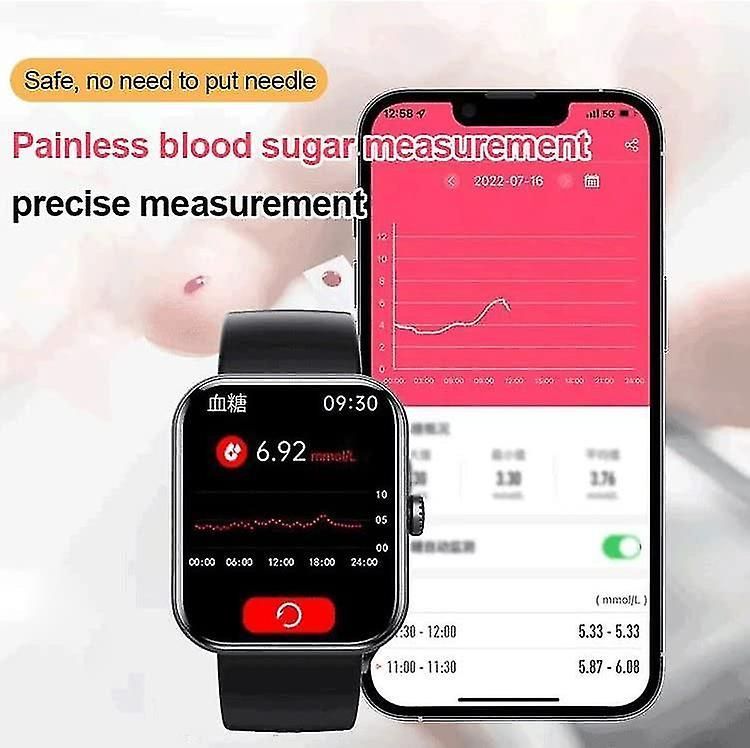 F57l Blood Glucose Monitoring Smartwatch, Fitness Tracker With Blood Pressure Smart Watch For Men Women