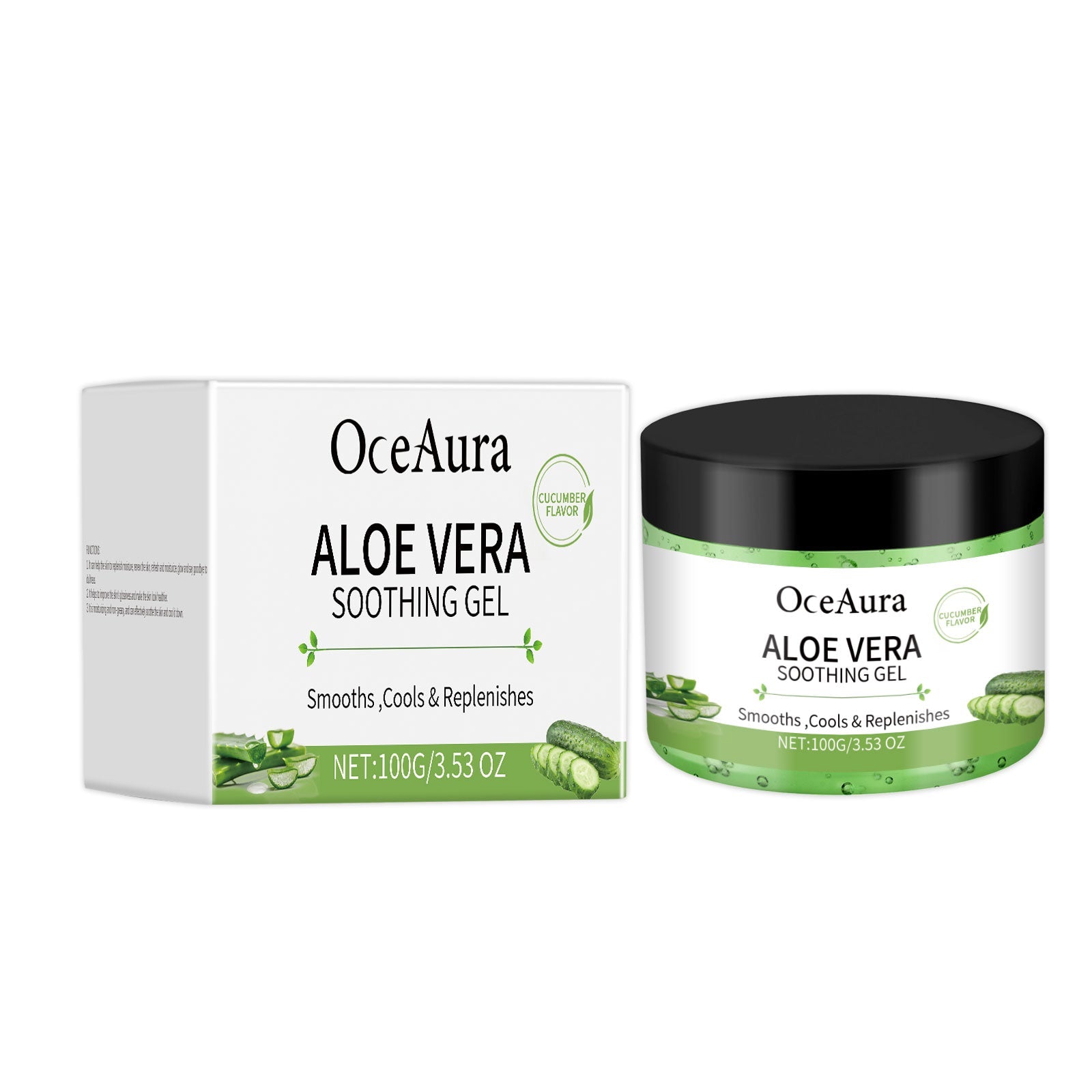 Aloe Vera Cucumber Gel, Moisturizing Skin Care, Cooling, Hydrating, Refreshing, Natural, Daily Use ,100g