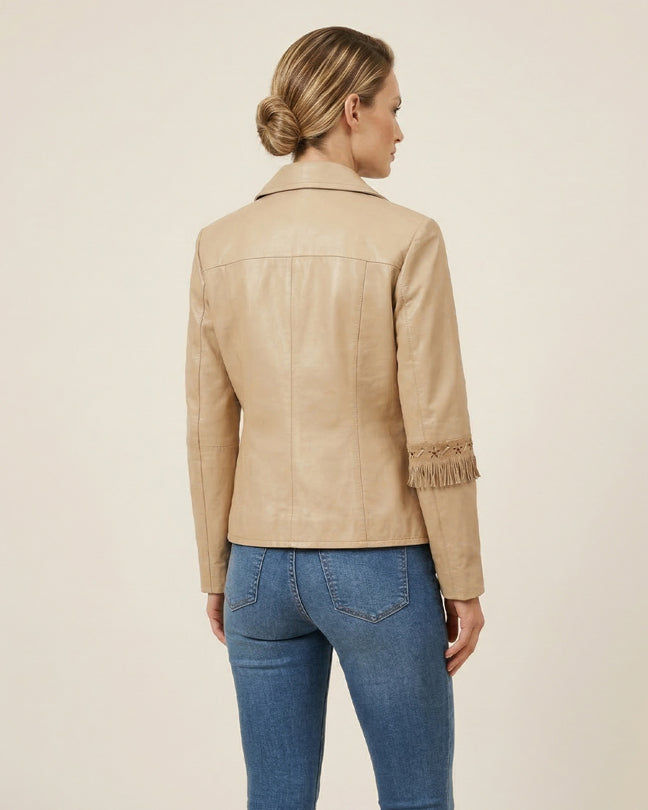 By Carmenzo Vanilla Scoop leather jacket