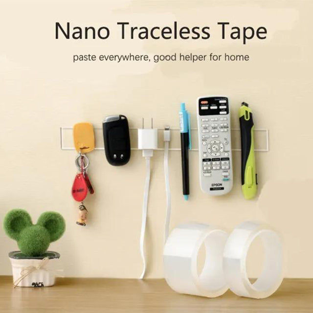 2-Meters Double Sided Transparent Tape - Strong Adhesive for Crafting, DIY, and Home Use