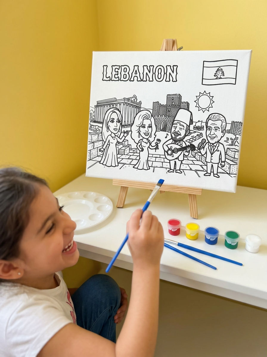 Kids Zone Lebanese Nostalgia: The Golden Era Coloring Experience - Box Set