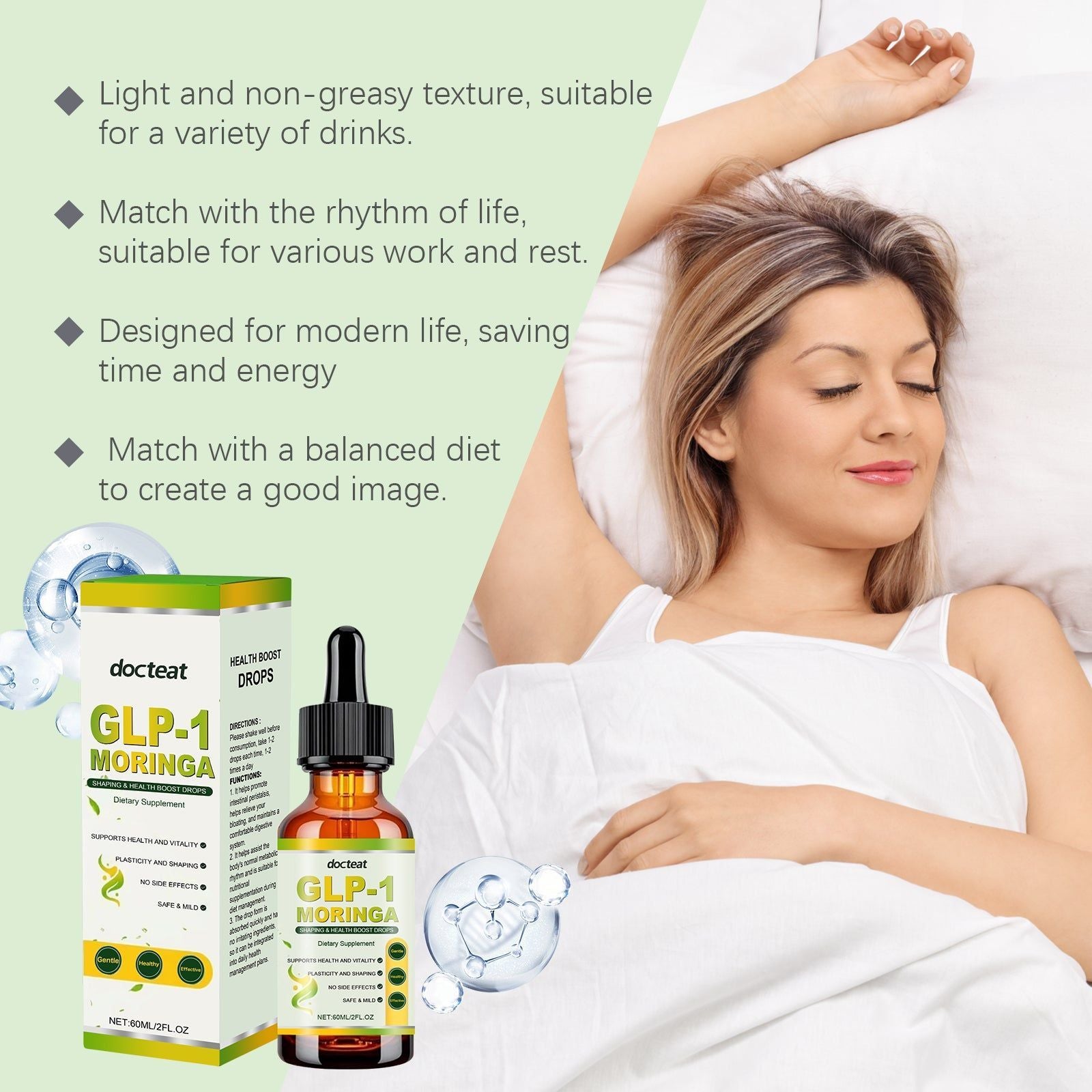 Boost Your Body Care with Moringa Drops, Natural Daily Wellness, Easy to Use ,60ml