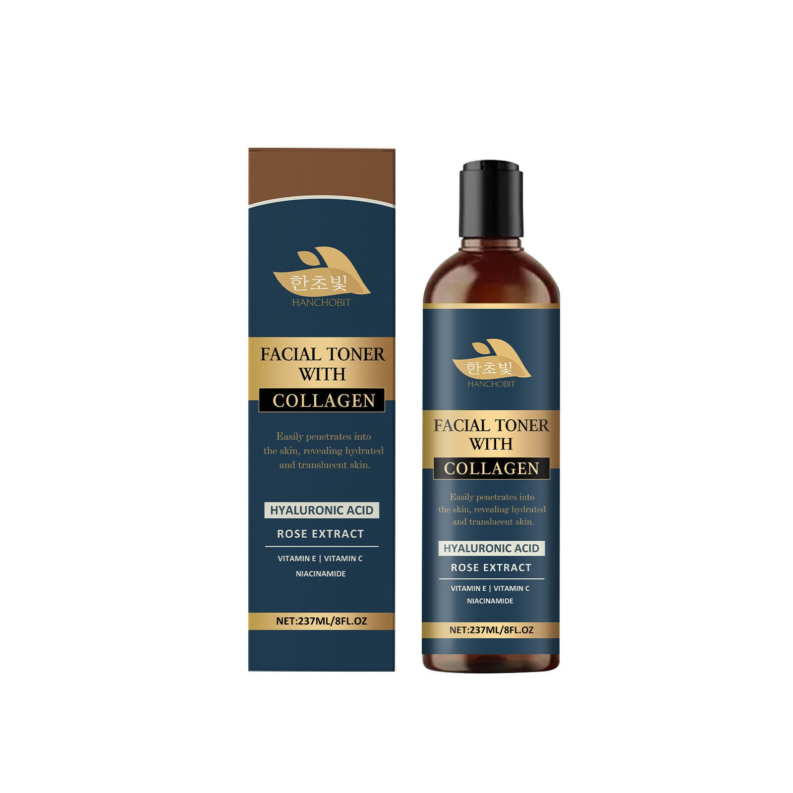 Collagen Facial Toner, Gentle Skin Care, Hydrating, Brightening, Daily Facial Care ,237ml