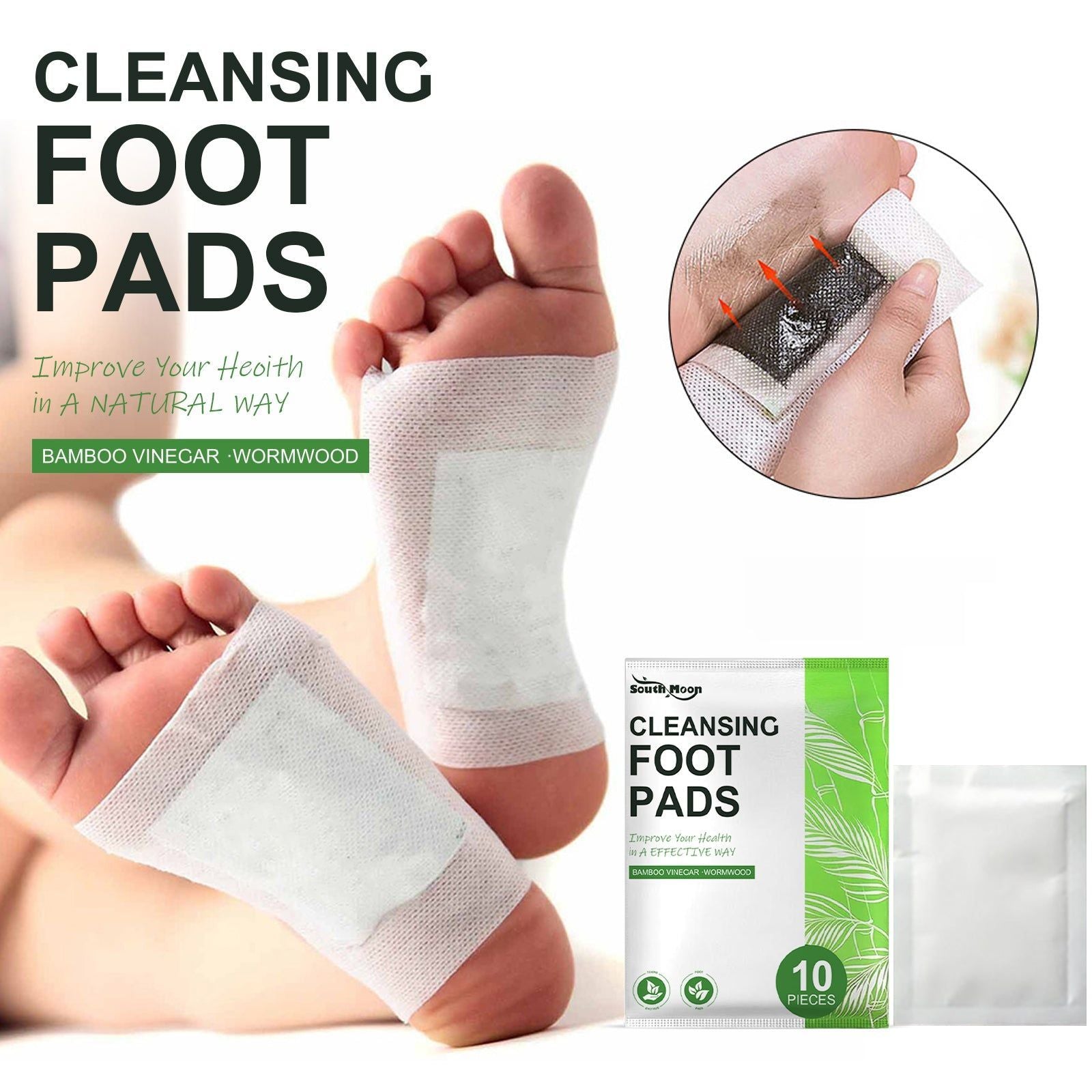 Deep Detox Foot Patches for Foot Care, Relax, Moisturize, Slim, Repair, 30pcs ,30pcs