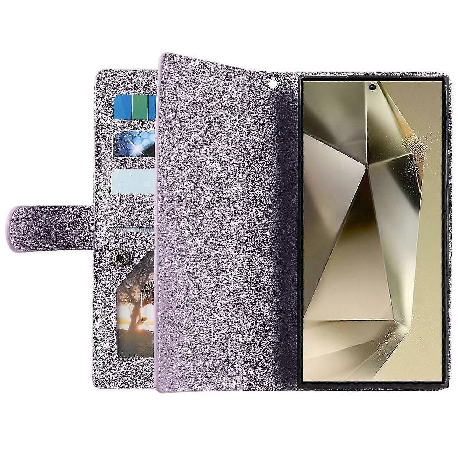 Wallet Case Compatible with Samsung Galaxy S25 Ultra - PU Leather Cover with 9 Card Slots & Magnetic Closure