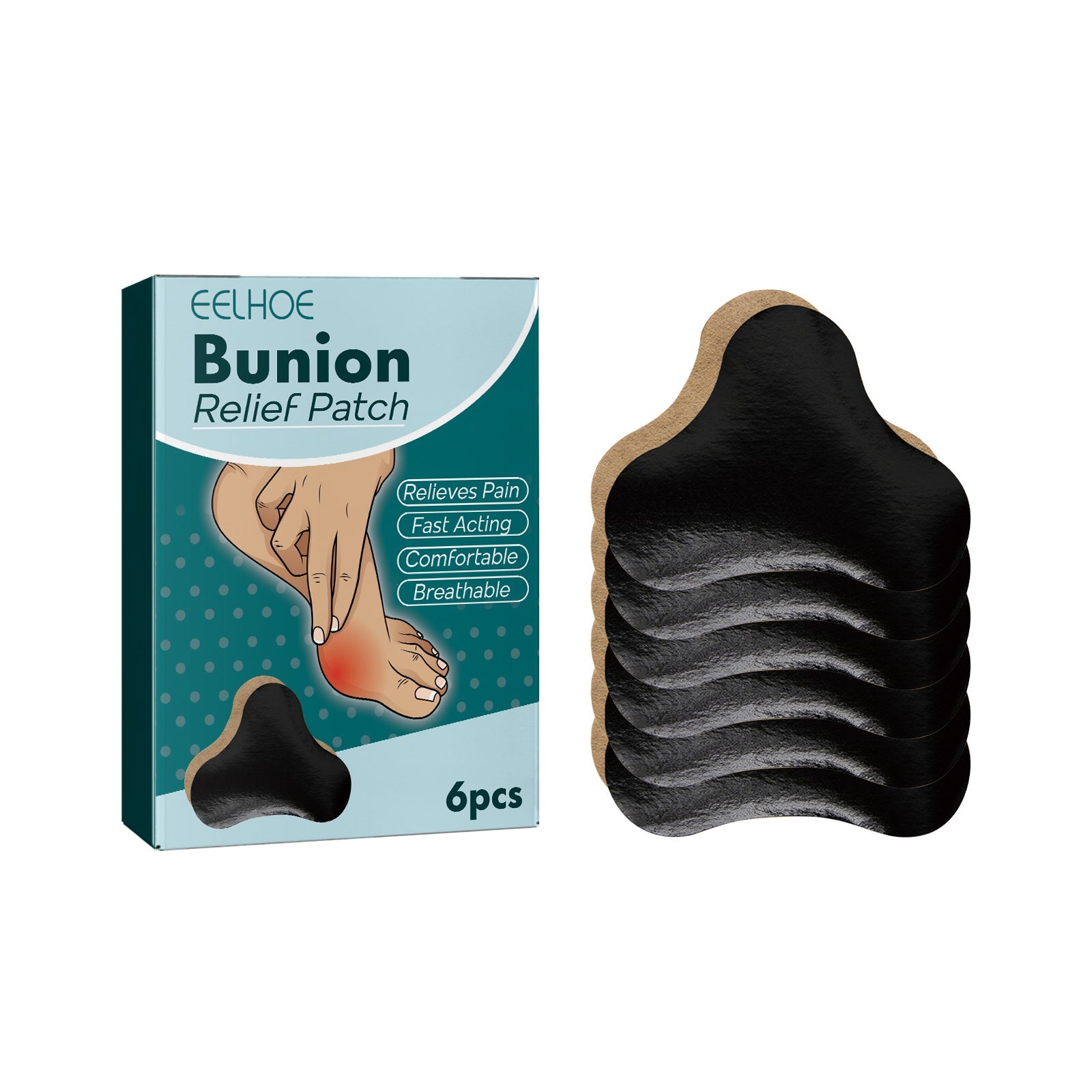 Bunion Patch Relieve Pain and Swelling, Herbal Toe Corrector, Fast Relief ,6pcs