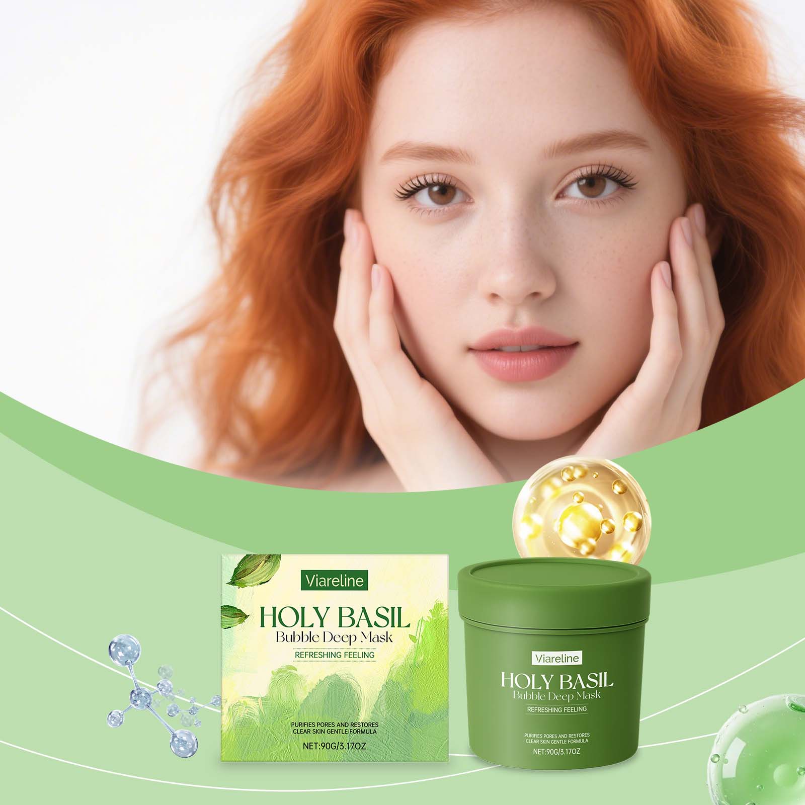 Bubble Cleansing Mask, Deep Pore Detox, Hydrating Facial Cleanser, Brightening Skincare ,90g