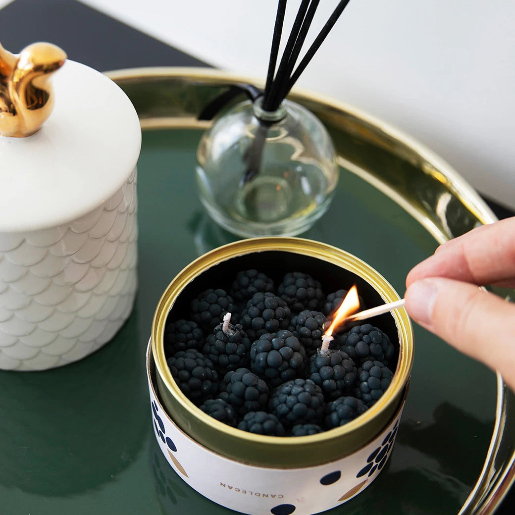 Gourmet Food Candle - Candlecan Cinnamon Blackberry