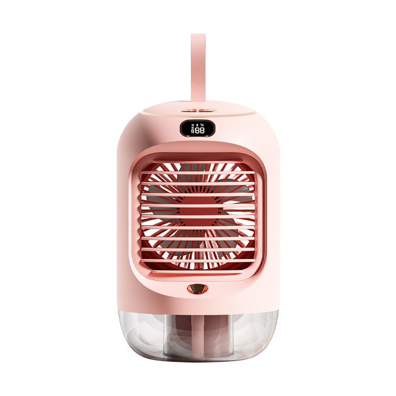 Mini Cooler Usb Rechargeable Mini Spray Portable Rotation With Digital Display