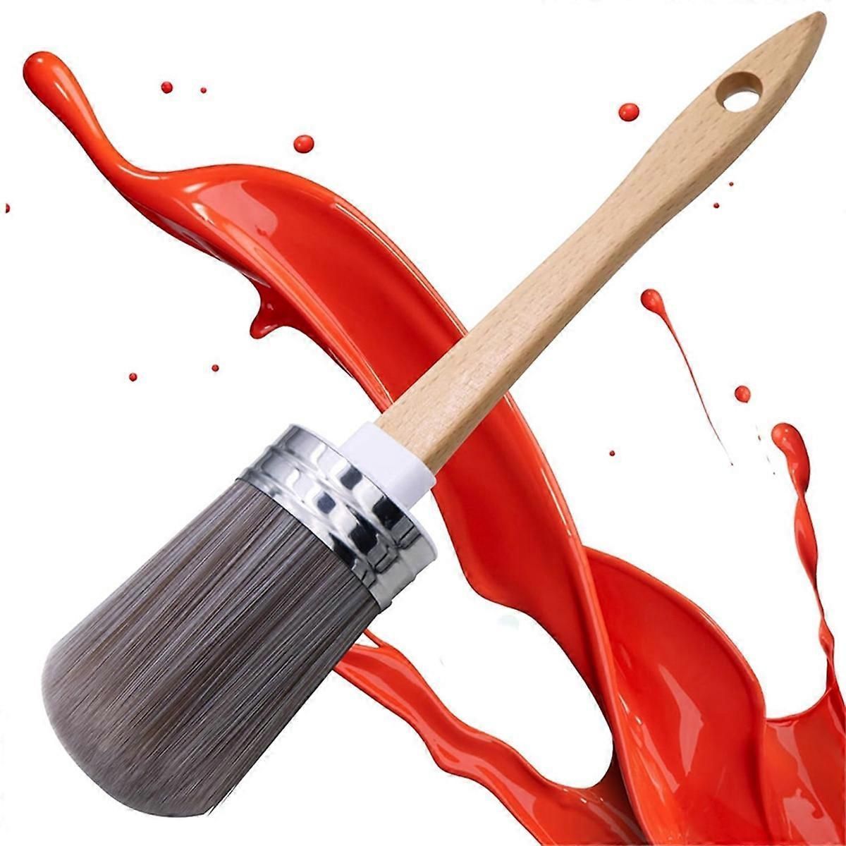 Round Chalk Paint Brush for Furniture Paint Painting Wax