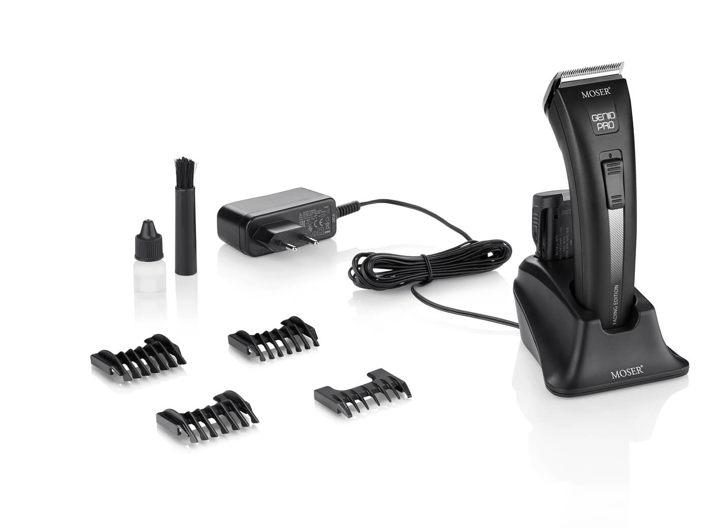 Moser Genio Pro Fading Edition Hair Clipper with Interchangeable battery pack Black 1874-0053