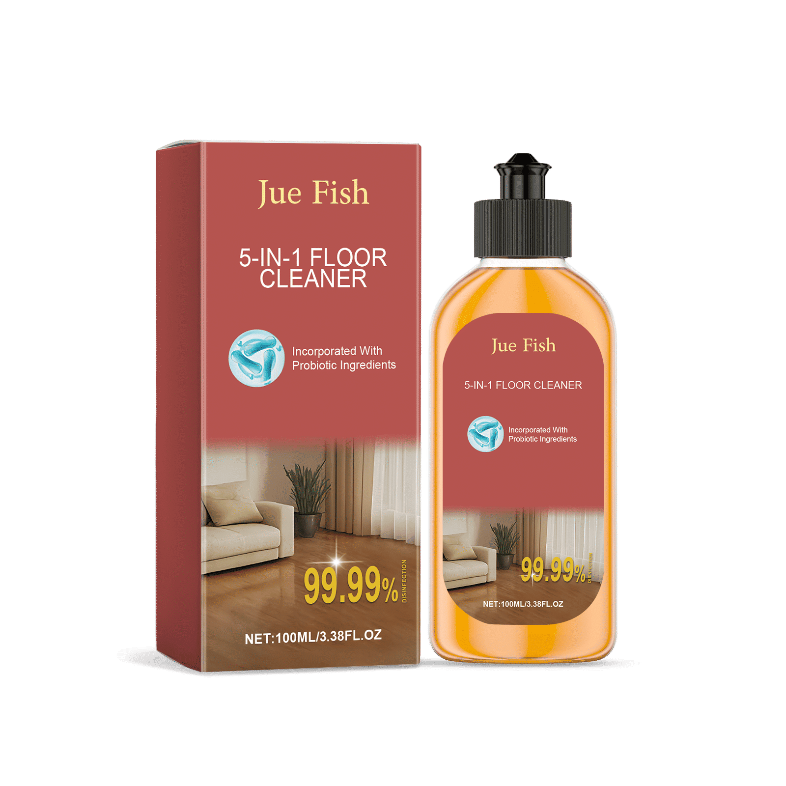 5-in-1 Floor Cleaner, Multi-Surface, Eco-Friendly, Fresh Fragrance ,100ml