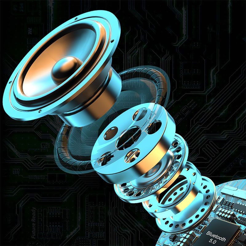 Portable Bluetooth Speaker Stereo High Fidelity Subwoofer With RGB Light