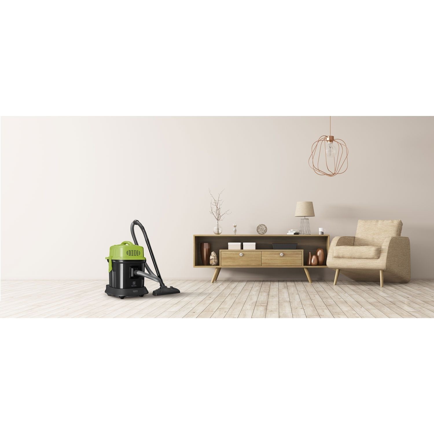 Electrolux Flexio Power Wet and Dry Vacuum Cleaner, Lime Green/Grey, Z823