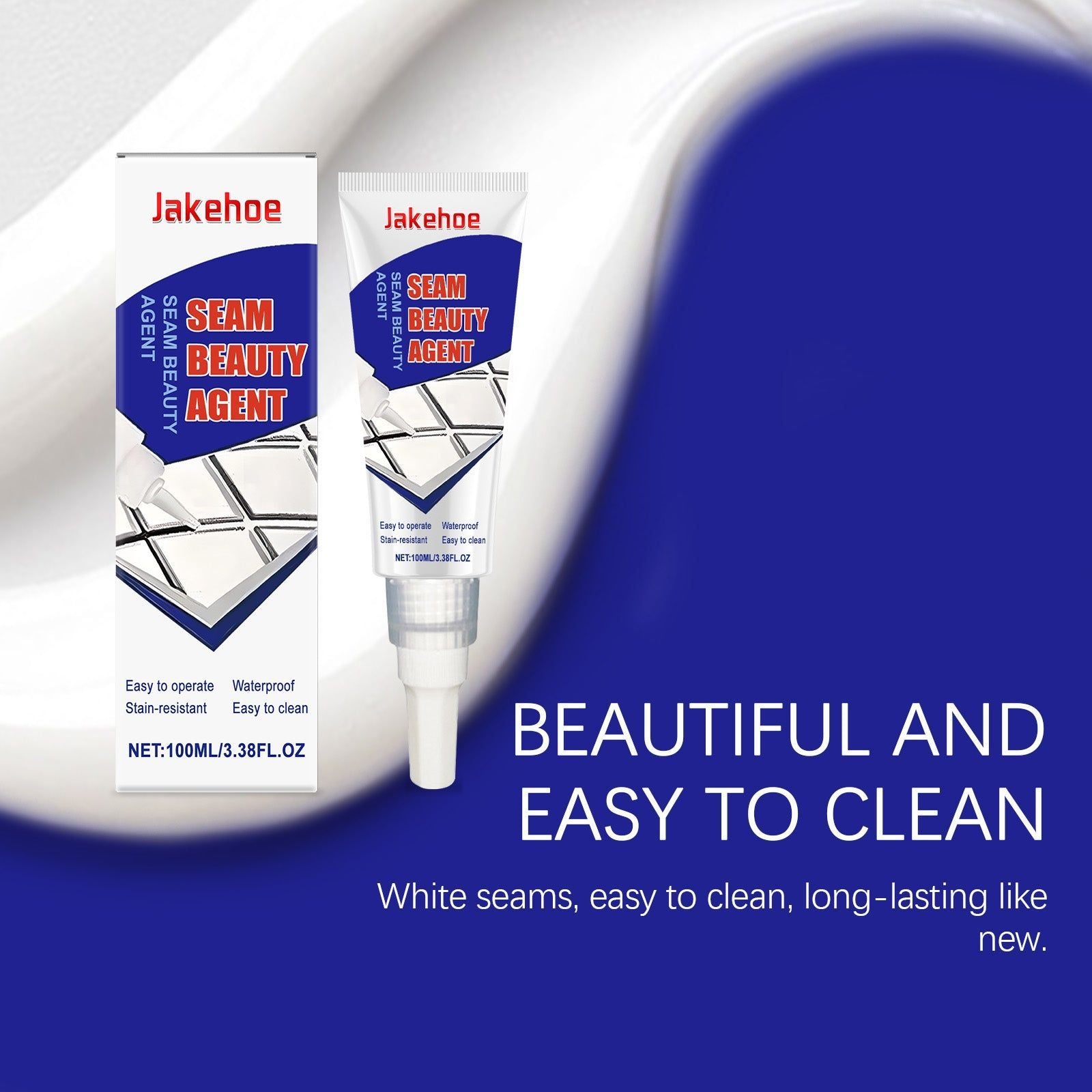 Premium Grouting Adhesive Waterproof Mold-Resistant Tile Sealant for Kitchen Bathroom Floors ,100ml