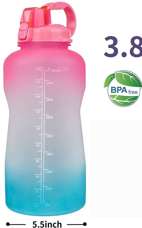 Large Capacity Water Bottle Gradient Fitness Sports Water jug With Time Marker