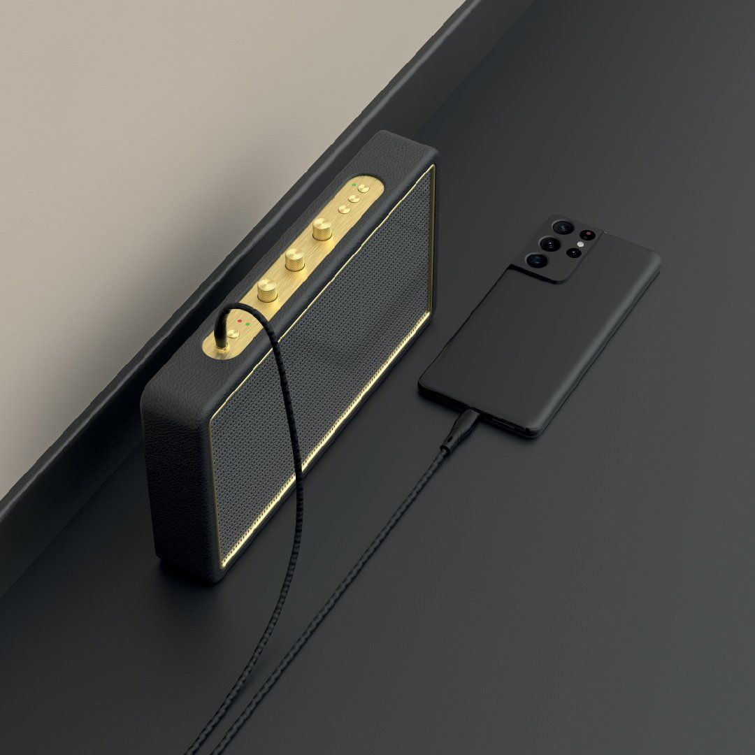 Pawa Nylon Braided USB-C to 3.5mm AUX Audio Cable, 1.2M (4ft), Durable Copper Core, Black