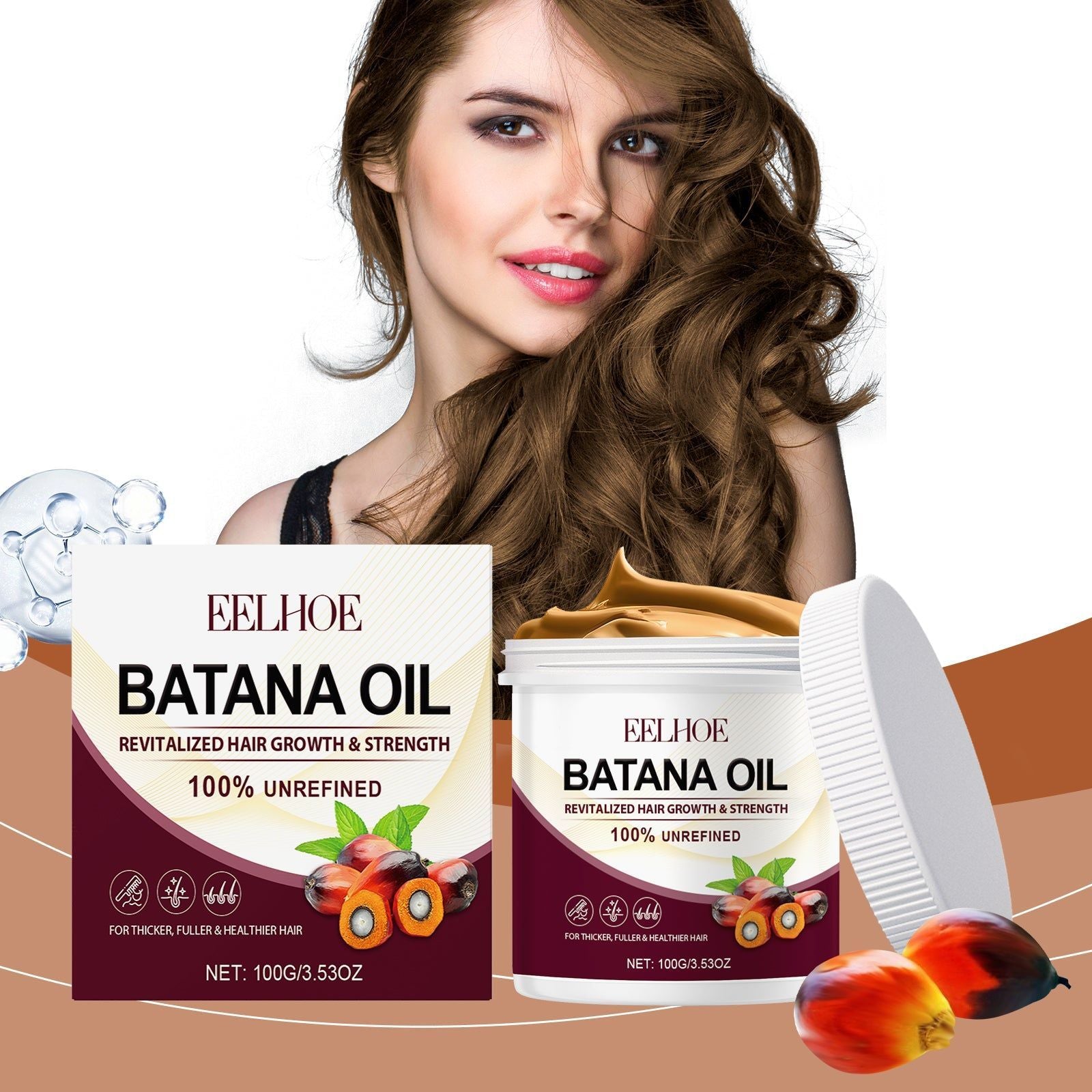 Batana Oil Conditioner for Smooth Hair, Nourishing, Hydrating, Thicker, Shine ,100g