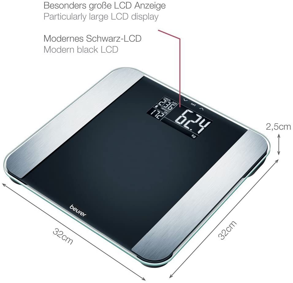 Beurer 748.17 Body Fat Diagnostic Bathroom Scale