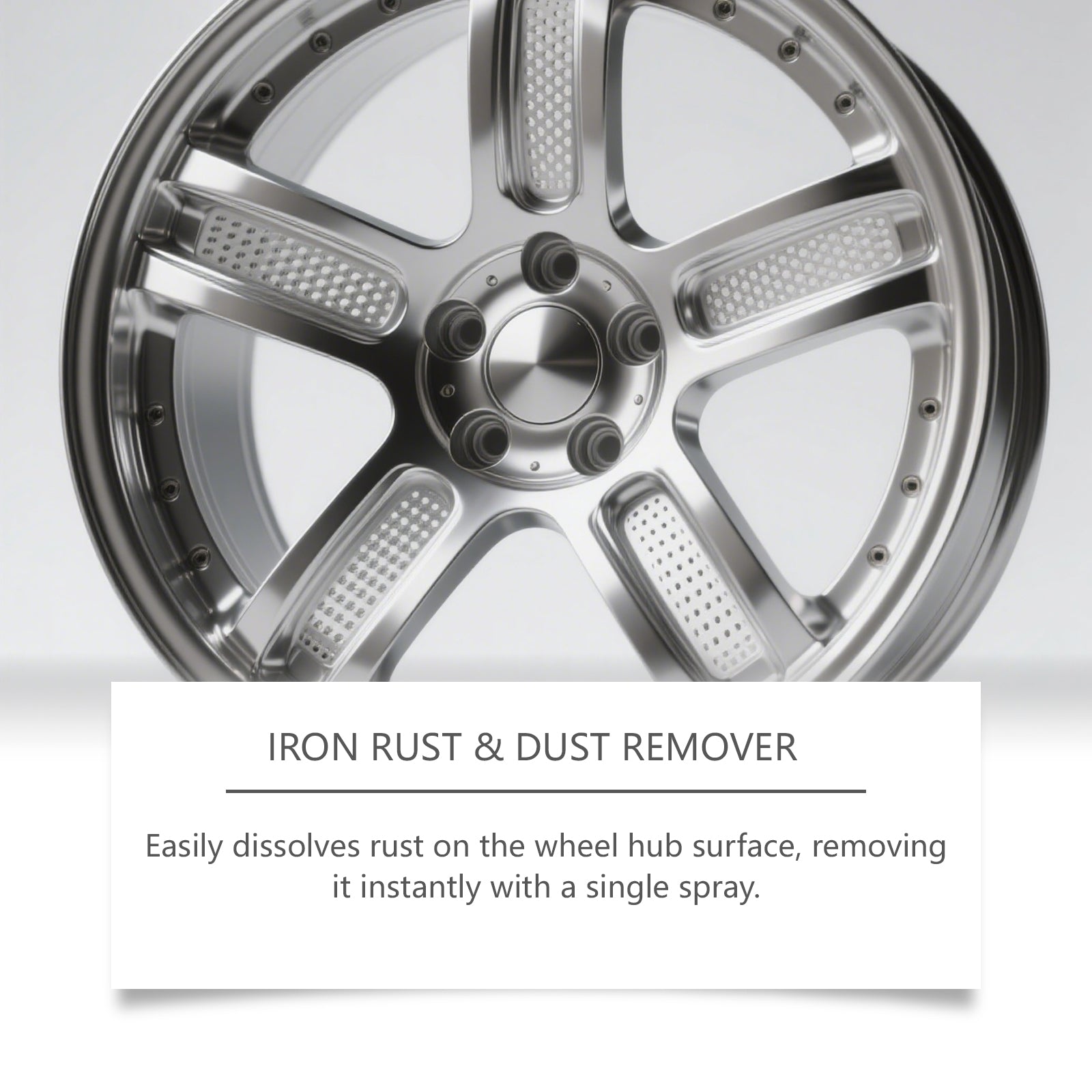 Car Care Rust Remover Spray, Metal Rust Stain Cleaner, Wheel Hub Shine, Easy Daily Maintenance ,100ml