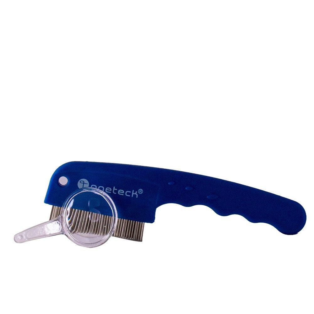 Onetech 3 Row Teeth Anti-Lice Comb, Blue