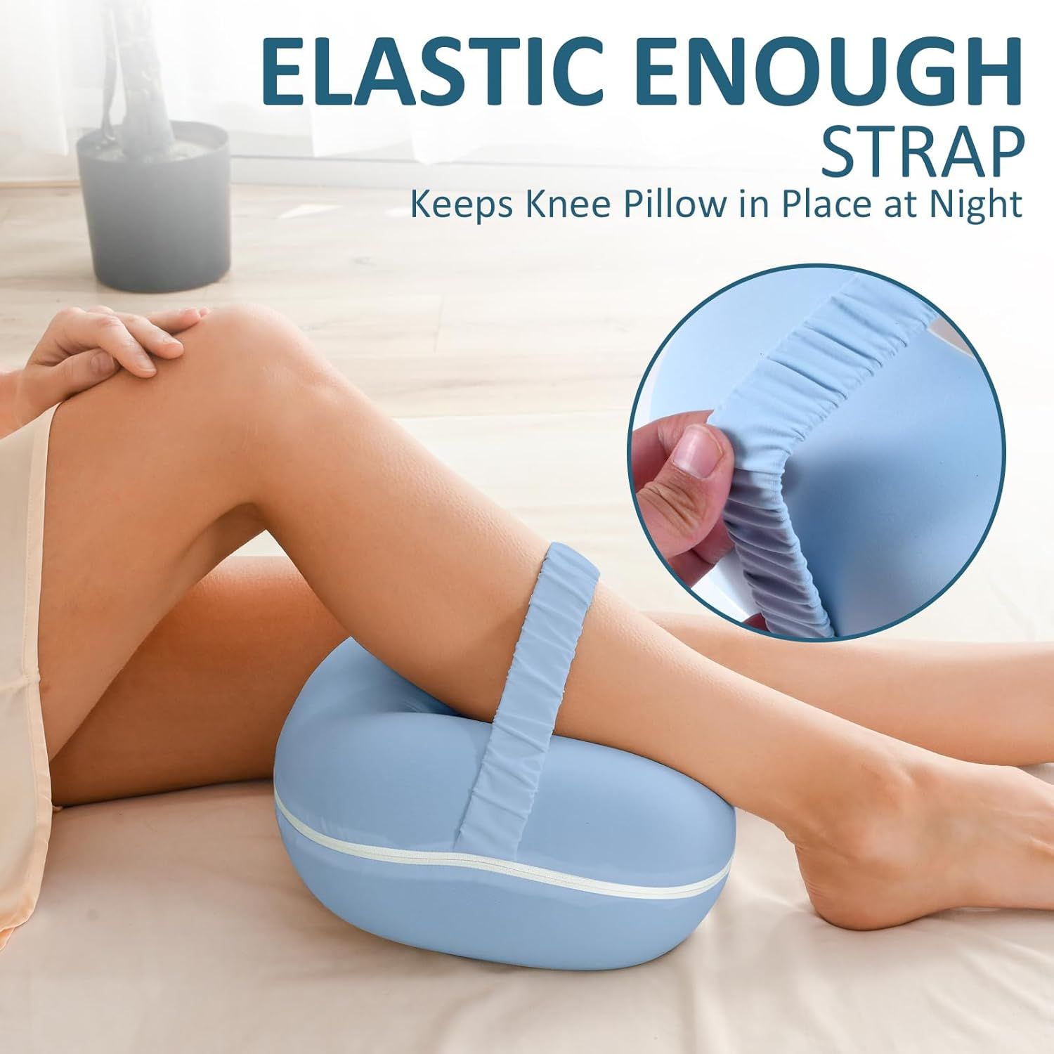 Knee Pillow Memory Foam Leg Pillow for Pregnancy Side Sleeping