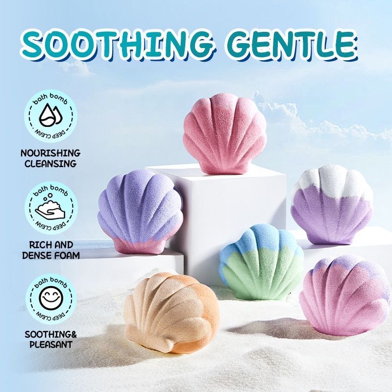 Shell Bath Salt Balls Gift Set – Mineral & Spa Soothing Bath-001-SD72775